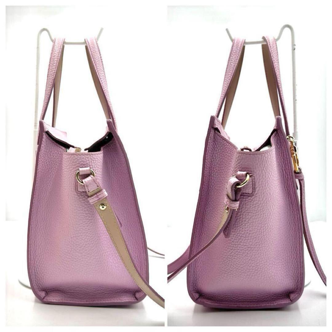 超極美品● フェラガモ 2way ハンドバッグ エイミー ガンチーニ ピンク