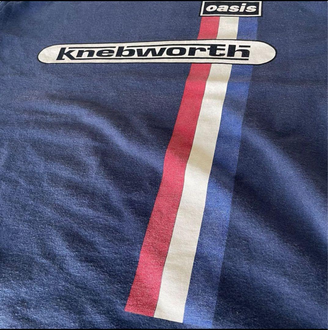 ア*ー様 90s OASIS ネブワース Tシャツ 96年 紺 XL オアシス