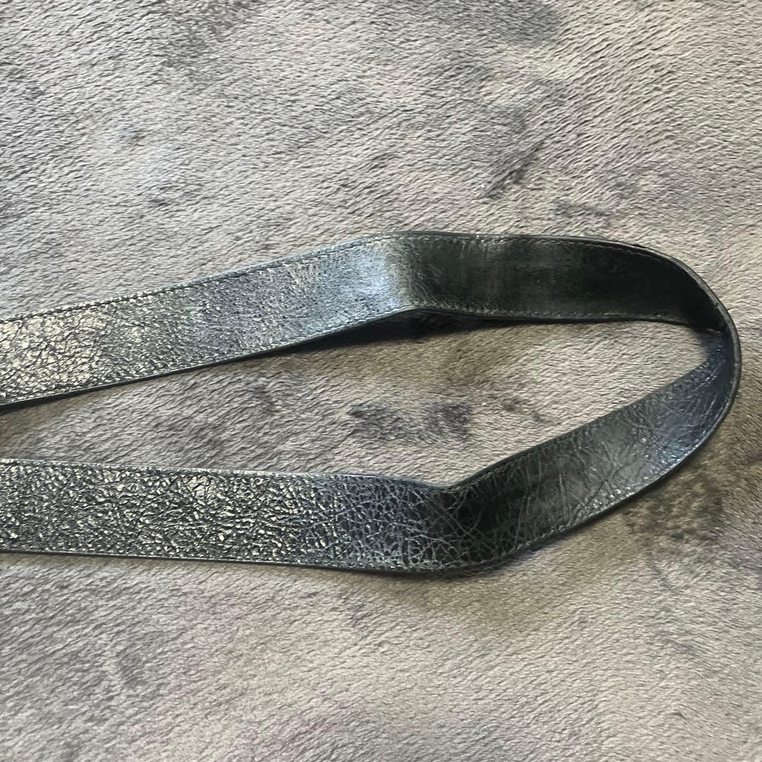 BALENCIAGA バレンシアガ ネックストラップ　ロゴ レザー　0705