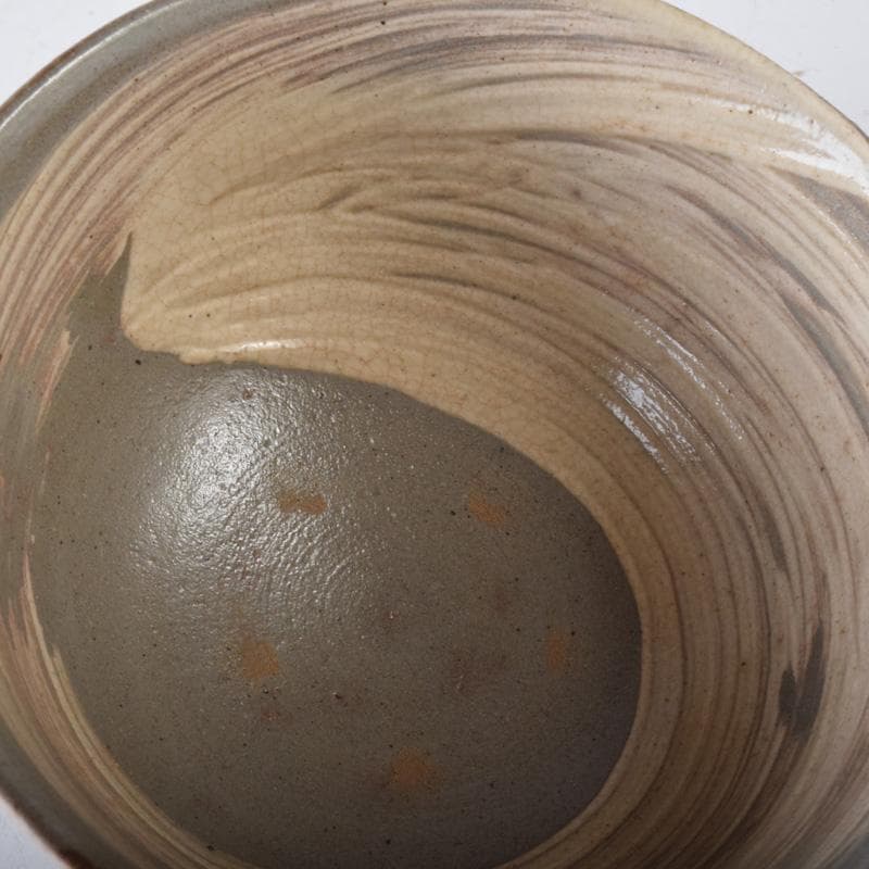 和食器　唐津焼　刷毛目　数茶碗　十客　在銘　時代箱付　C　7513A