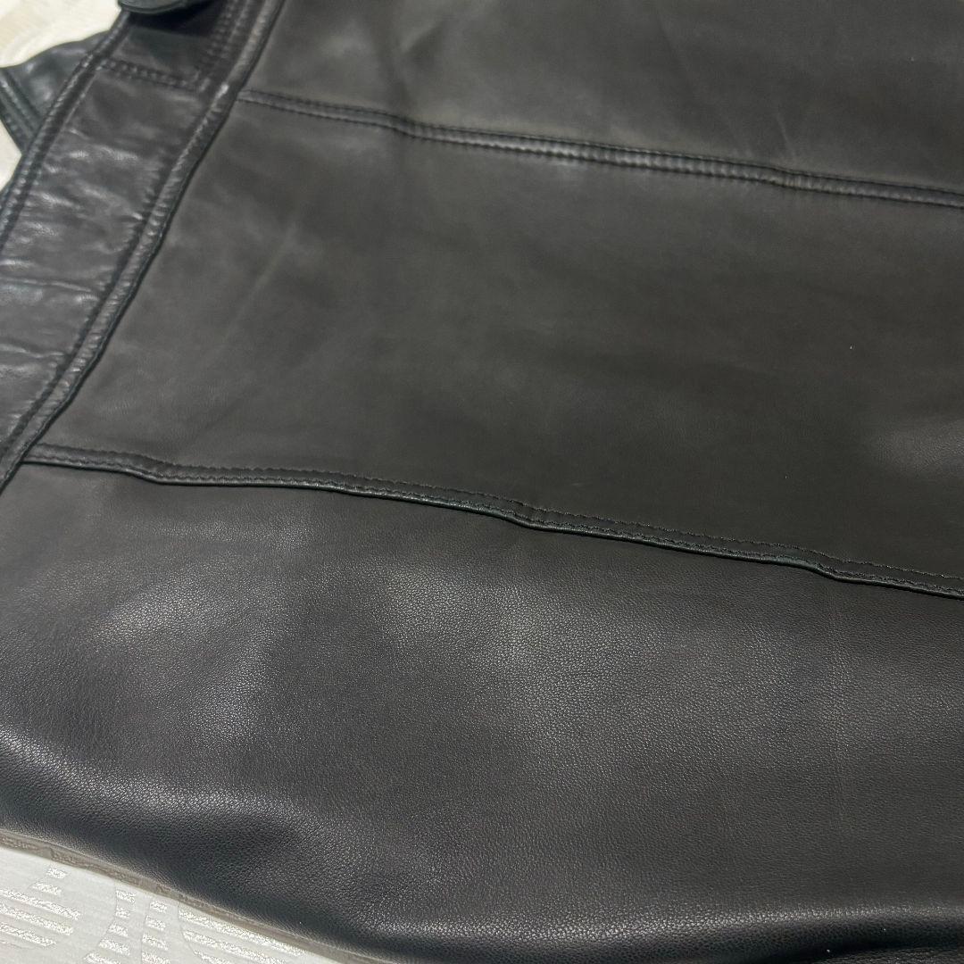 【訳あり】 スタッドオム レザージャケット ライダース 4ポケット ジップアップ