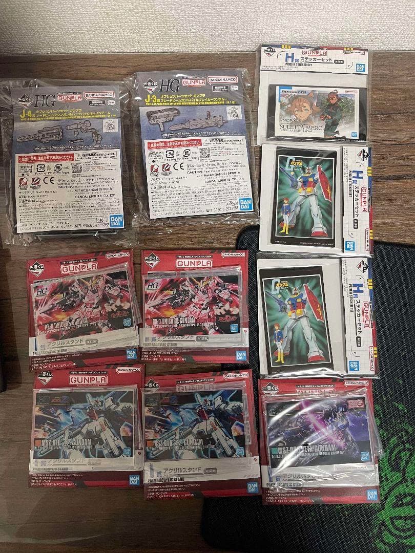 一番くじガンプラ　セブンーイレブン　ラストワン賞、C賞、Ｄ賞、Ｅ賞H賞 I賞J賞