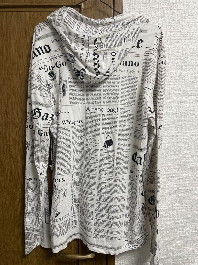 John Galliano ニュースペーパー　パーカー USA M