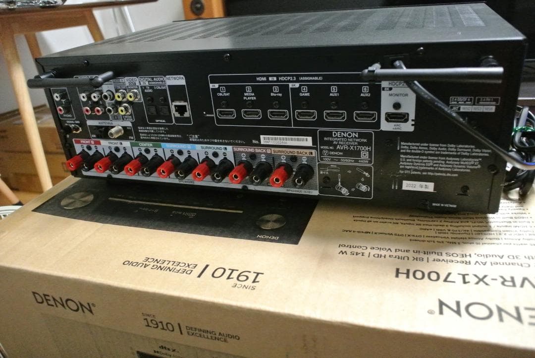 DENON AVアンプ AVR-X1700H 動作確認済み 付属品付き