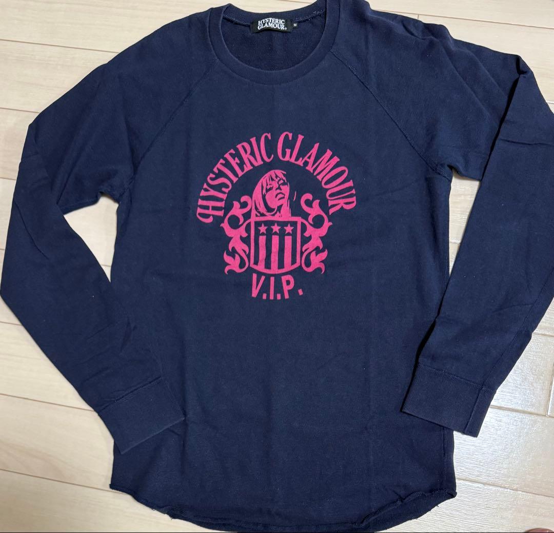 HYSTERIC GLAMOUR 長袖Tシャツ Mサイズ ネイビー