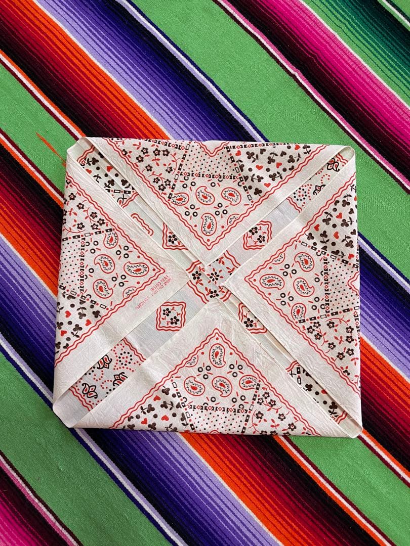 【van'z 】60s USA製 バンダナ PARIS クッキー