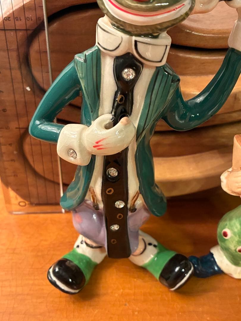 ビンテージ50s ミッドセンチュリー ジェスチャー　ハーレクイン　ピエロ　レトロ