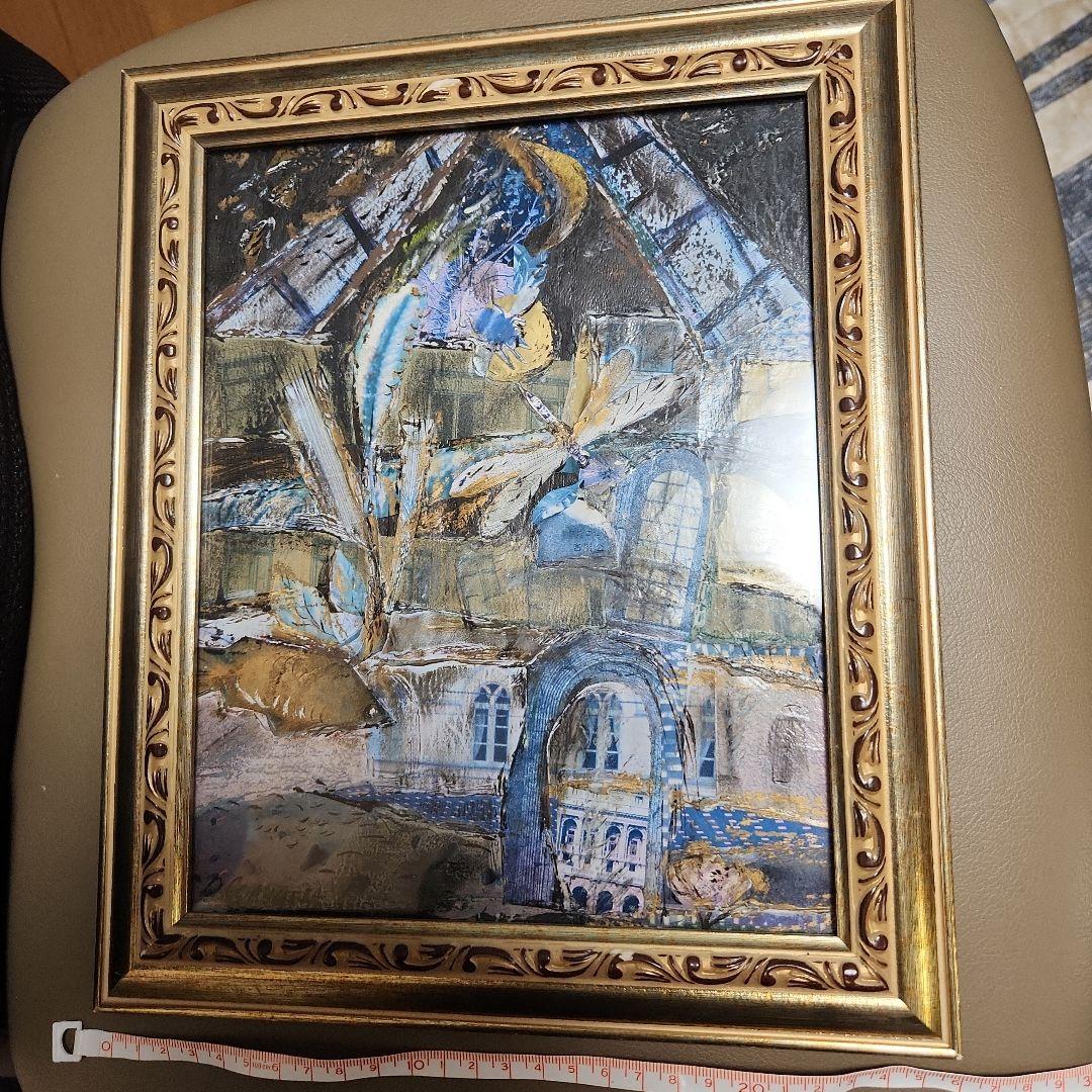 【希少品】OLGA SOLNTSEVA 油彩画 お正月の夜　ミクストメディア