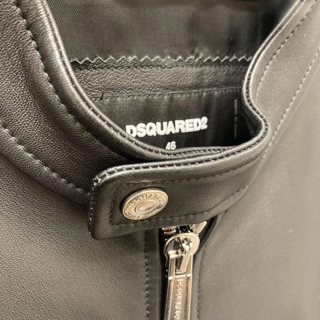 ディースクエアード　46 レザー　ライダース　ジャケット◇