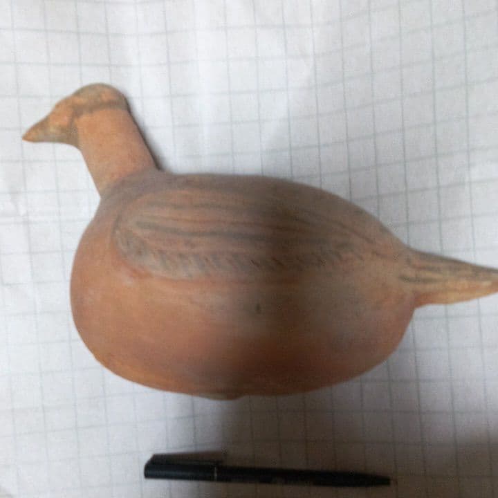 南米遺跡　鳥　陶器