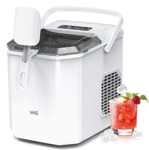 製氷機【ハンドル付き氷バスケット 高速製氷 自動洗浄機能 省エネ】最短6分
