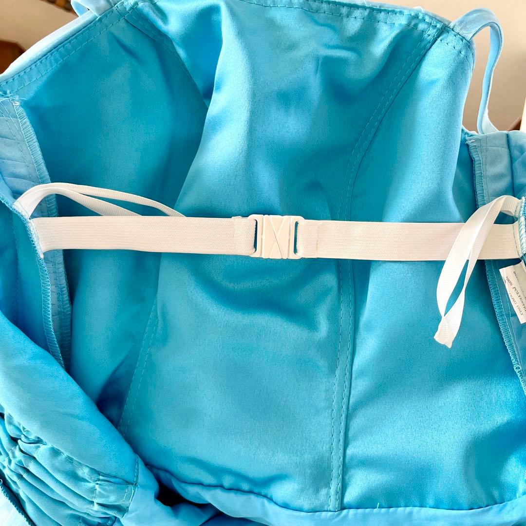 ロングドレス アイスブルー　カラードレス 発表会 演奏会　水色　ブルー　前撮り