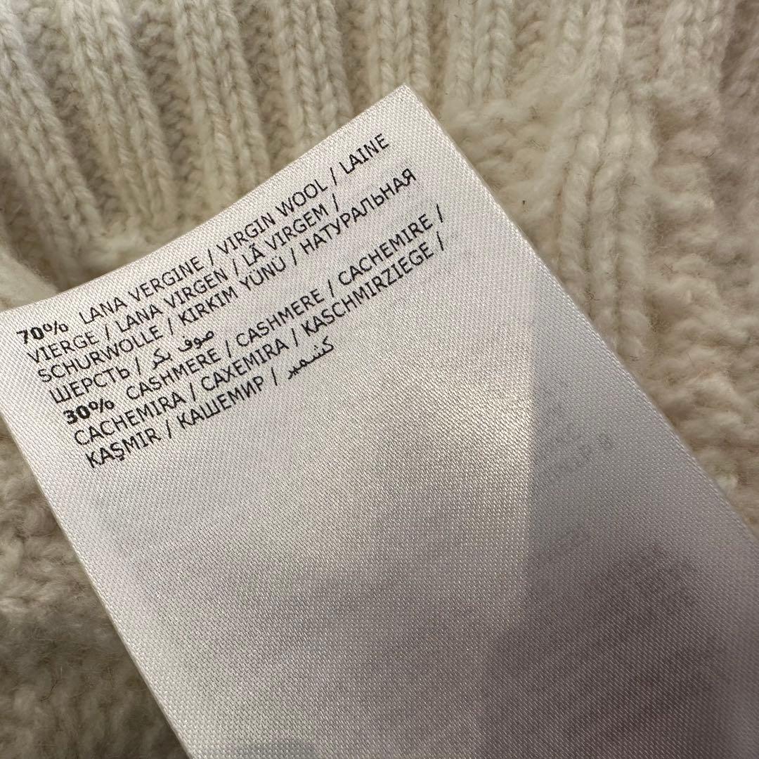 Moncler カシミア混　ニット帽　アイボリー ビーニー　モンクレール