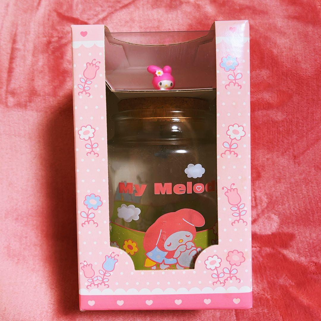希少レア　マイメロディ　フラットくん　キャニスター　ガラス容器　サンリオ