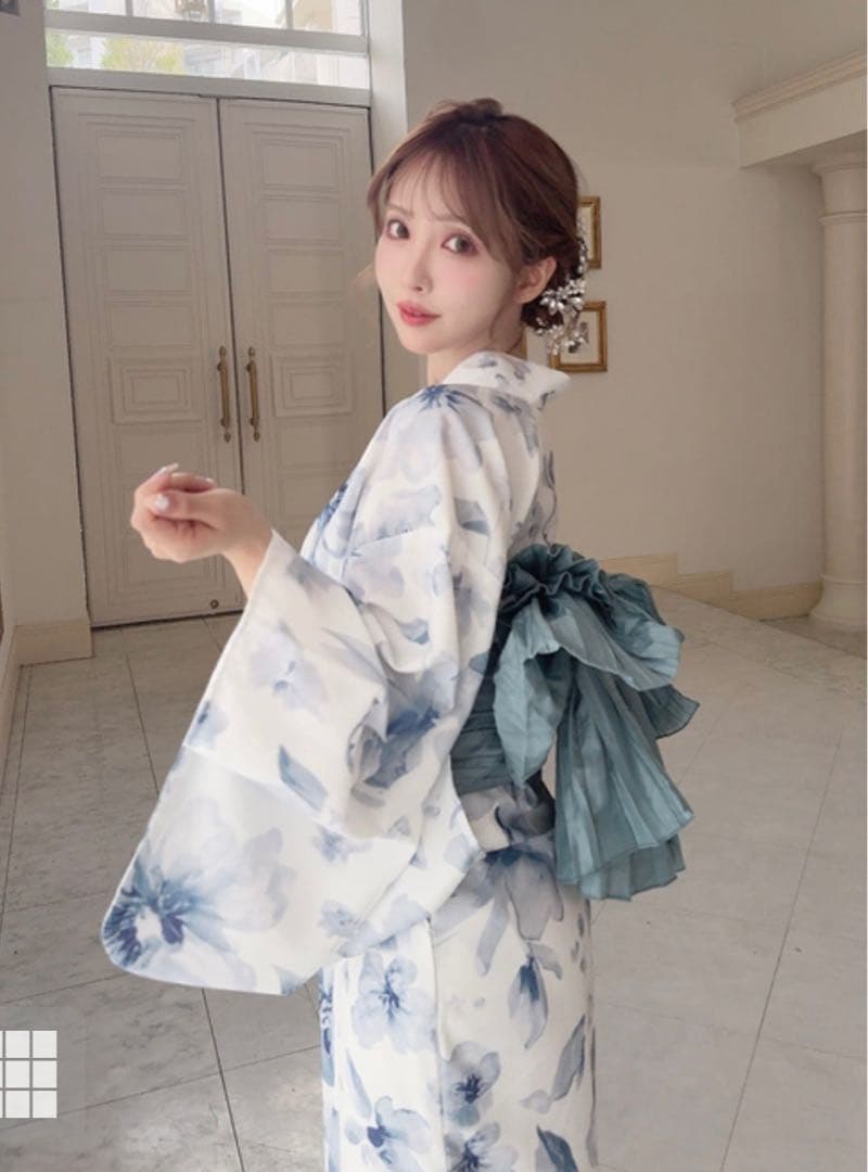 GRL [fy027] 水彩花柄浴衣セット 2WAY セパレート　レギュラー