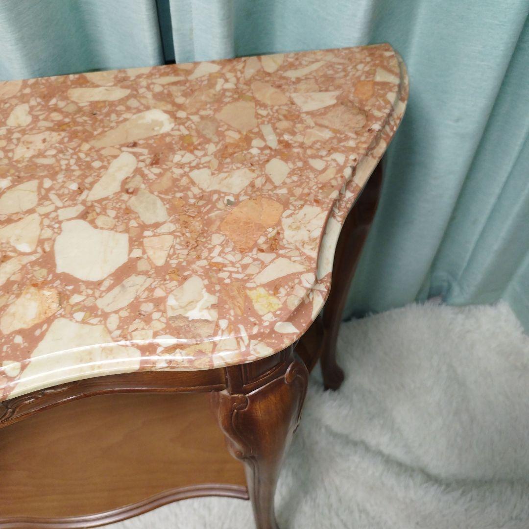 レトロ　イタリア製 猫脚　大理石 コンソール クラシック サイドテーブル