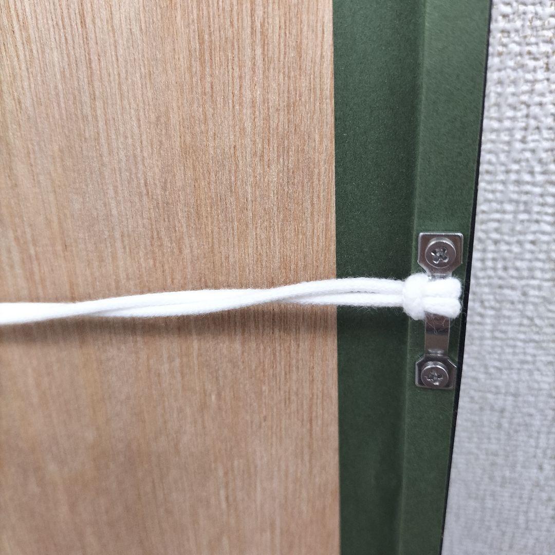 幾何学的抽象スクリーンプリントアートパネル 木製 展示品(Q-2512OB3)