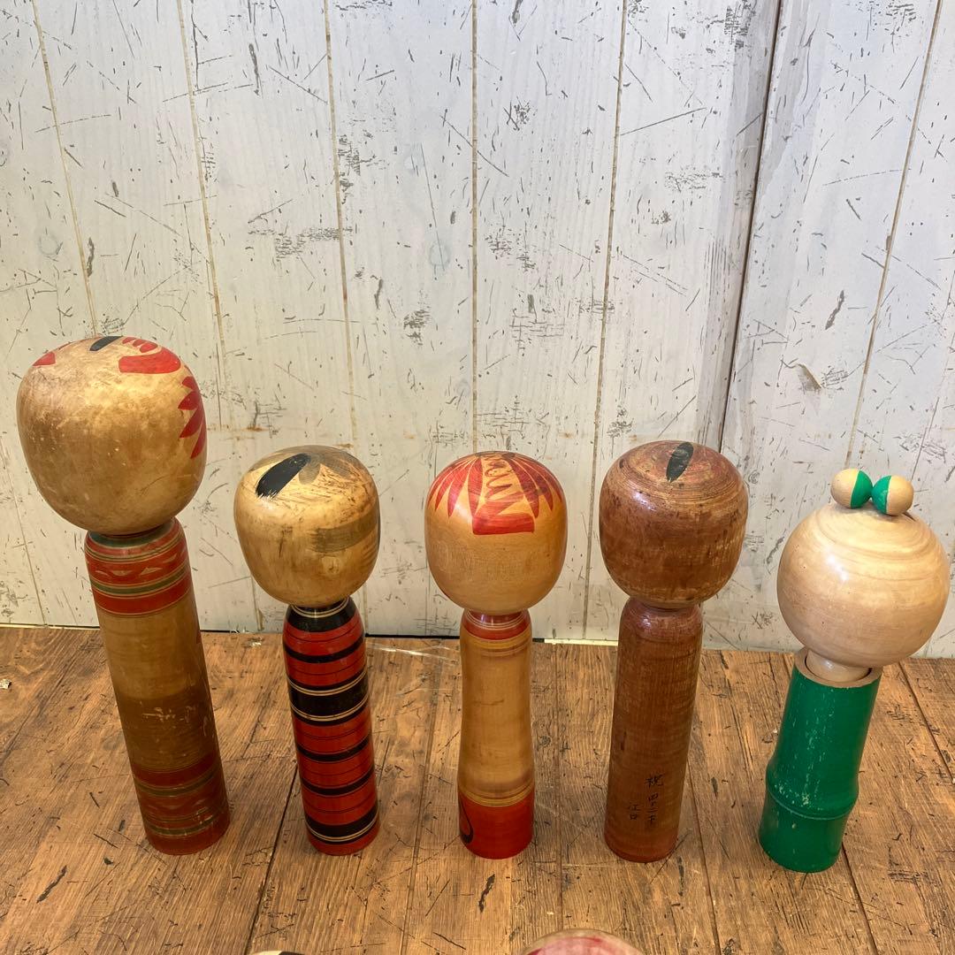 昭和レトロ こけし 小芥子 20体セット セット売り まとめ売り 木製 郷土人形