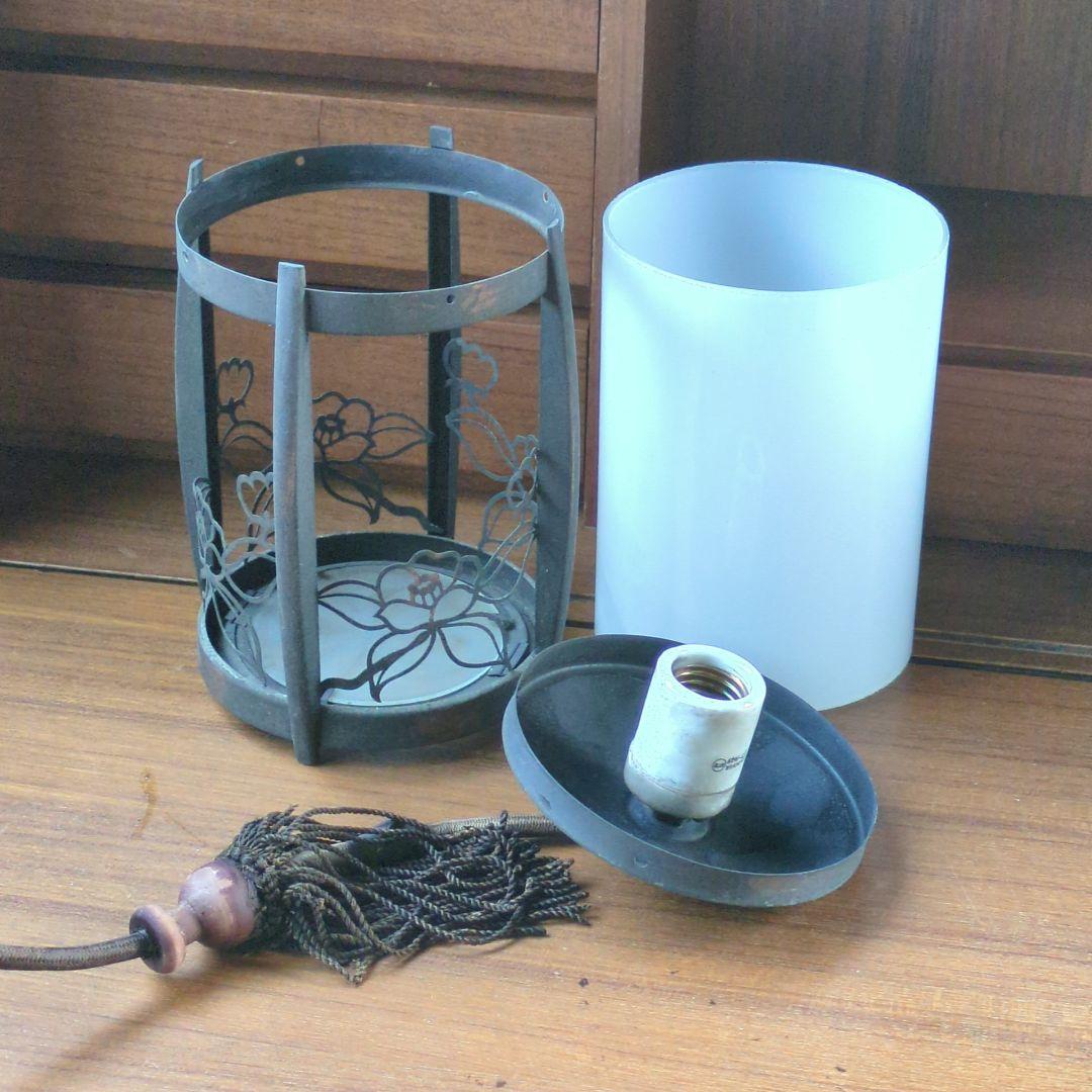 迎賓館　大正ロマン◆照明 ペンダントライト アンティーク　乳白 ランプ　電笠