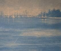 【真作】版画　アンリエット・ラモン　リトグラフ　エメラルドハーバー　X99