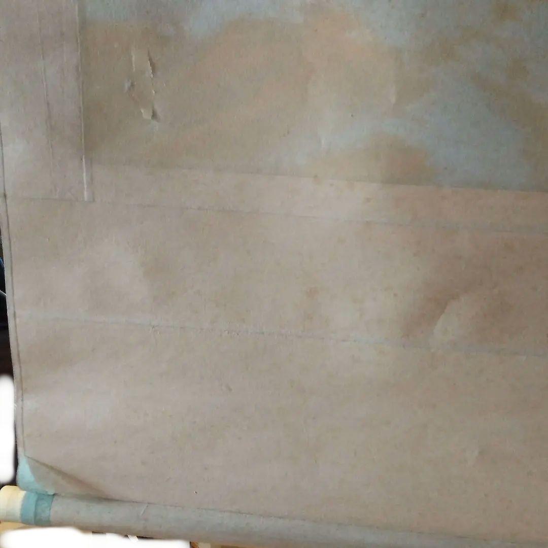 掛け軸　山水画　油書作品　徳松 作