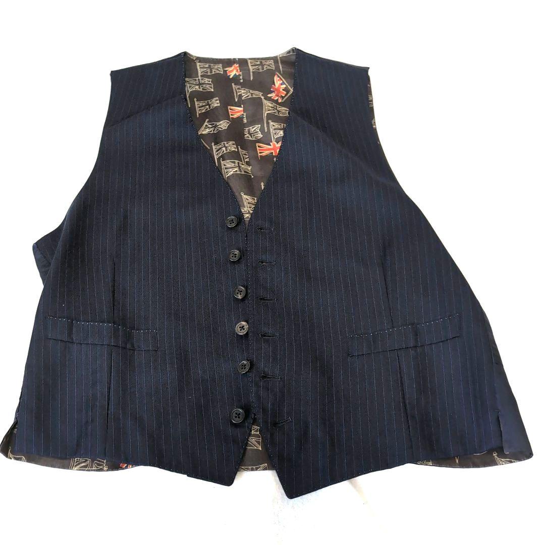 Paul Smith テーラード ベスト ロロピアーナ 紺　セットアップ