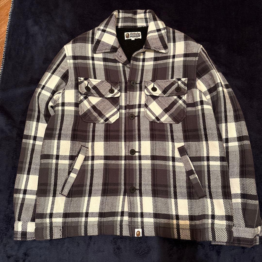 A BATHING APE CPOジャケットエイプ チェック　キムタク