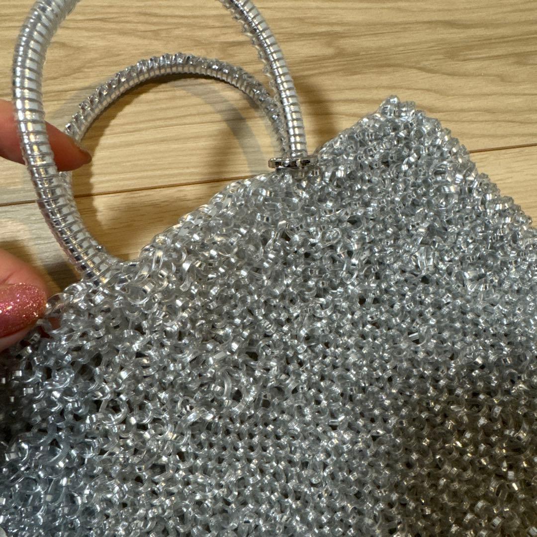 ANTEPRIMA シルバー ビーズショルダーバッグ