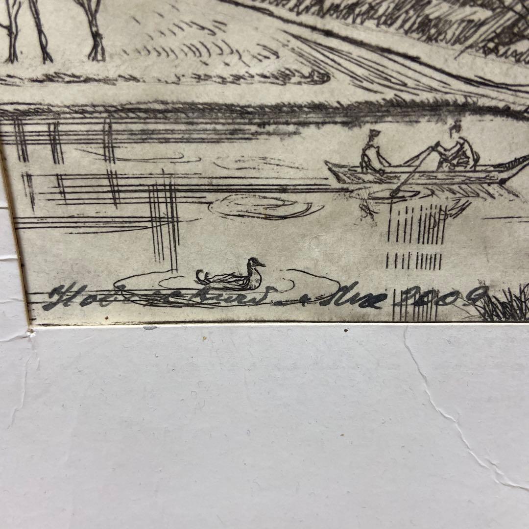 ロシア　スケッチ　教会　川辺