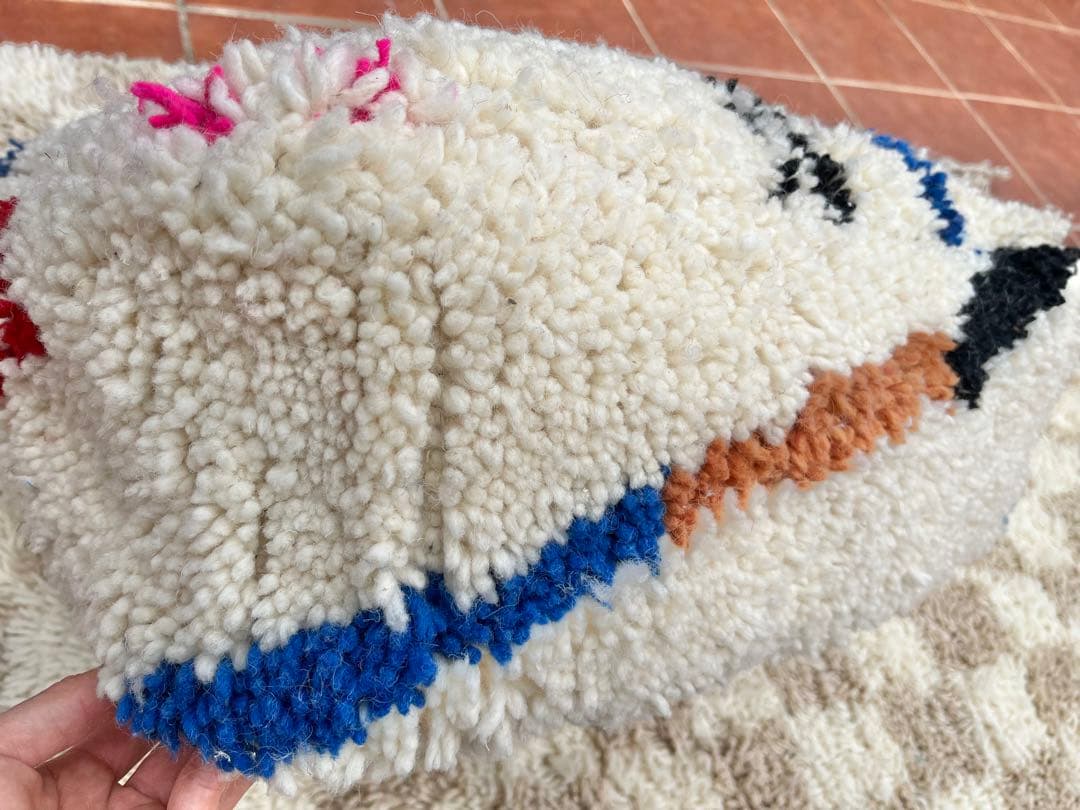 m*i様 モロッコ　プフ　pouf アジラル　オットマン クッション　ラグ　13