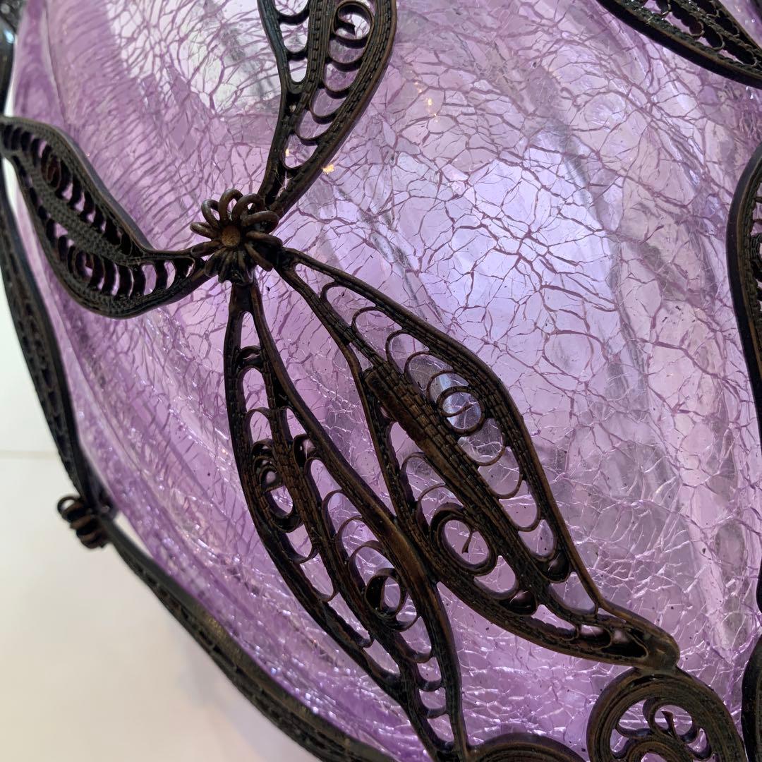 トルコランプ　クラックガラス　吊り下げ　シーリング