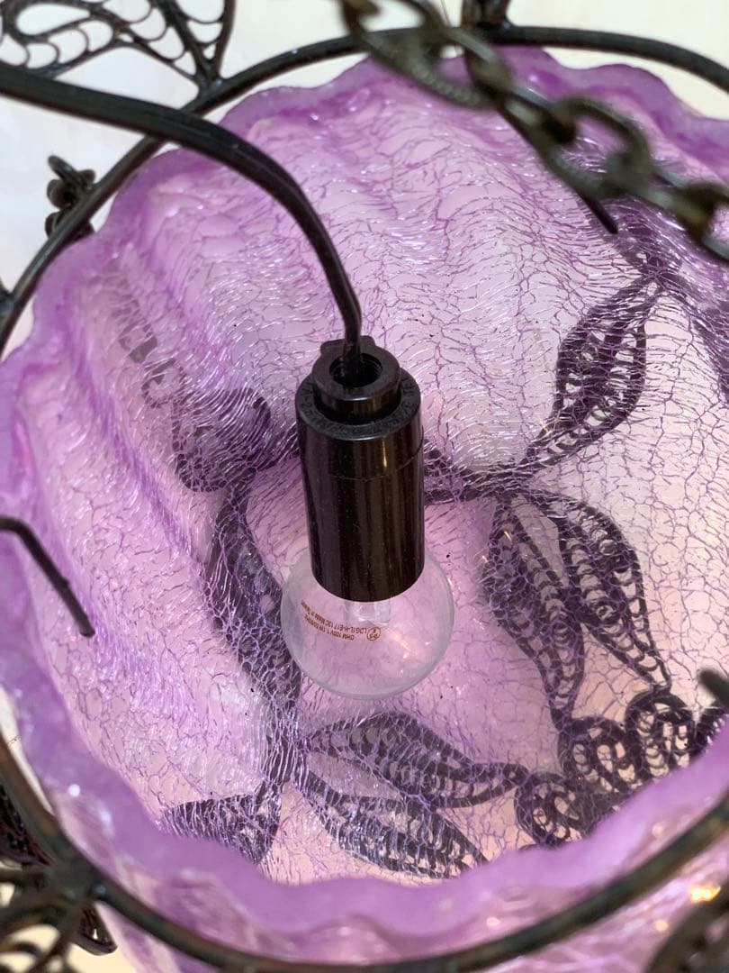 トルコランプ　クラックガラス　吊り下げ　シーリング