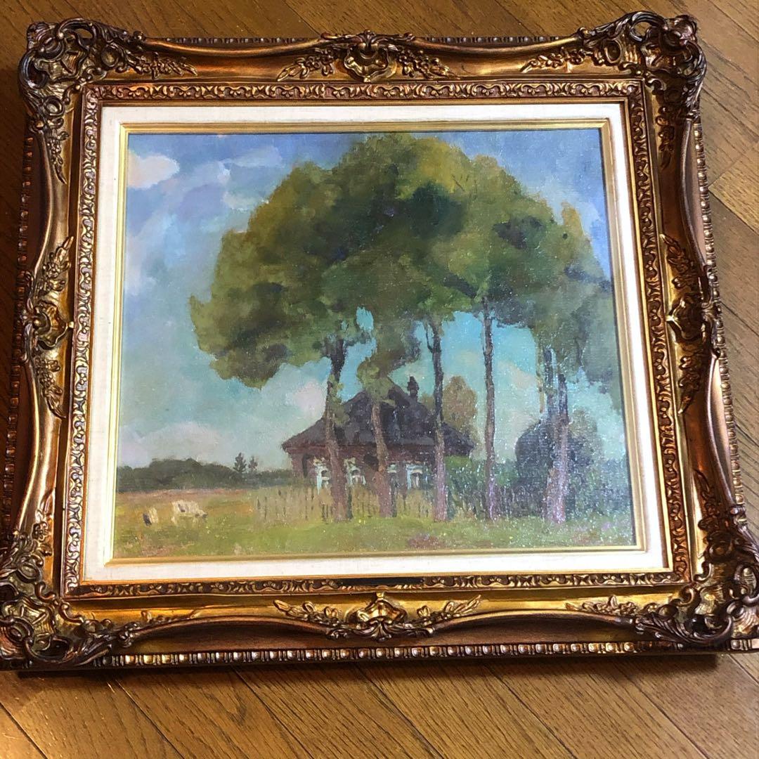 現代ソビエト絵画　村のはずれ　チホミロワ