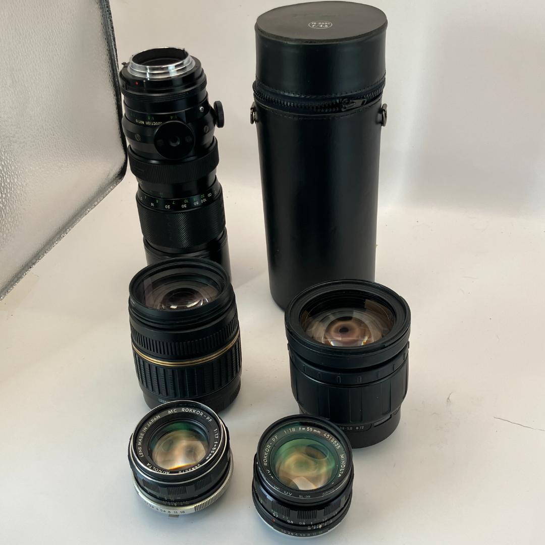 動作未確認・ジャンク、フィルムカメラ、レンズ、フードなど