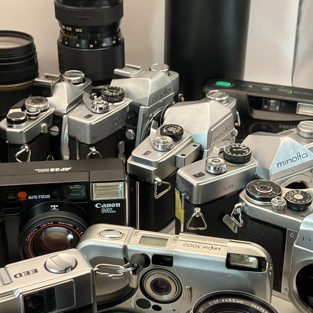 動作未確認・ジャンク、フィルムカメラ、レンズ、フードなど