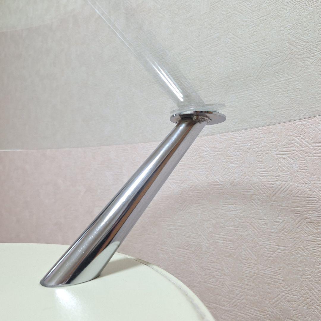 ヴィンテージ調 ガラス ダイニングテーブル 高級モダンデザイン 丸型