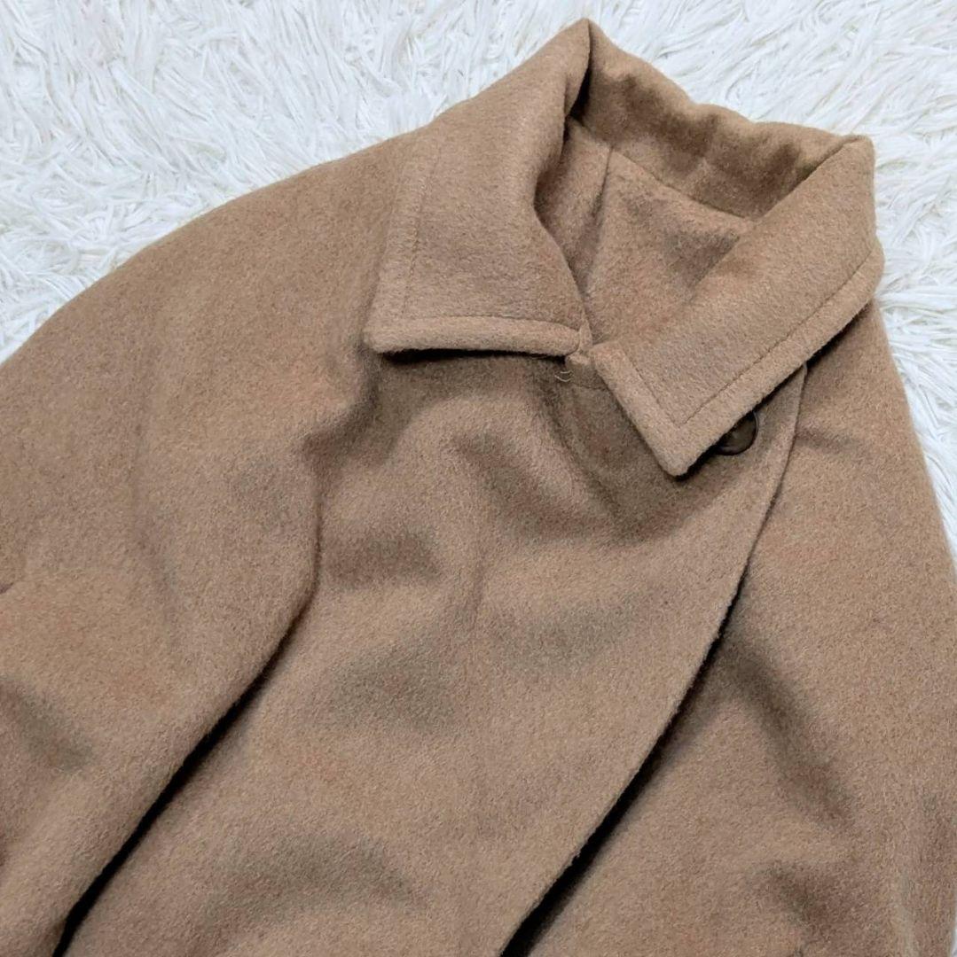 バーバリー チェスターコート キャメル100% ダブル ベルト ベージュ L