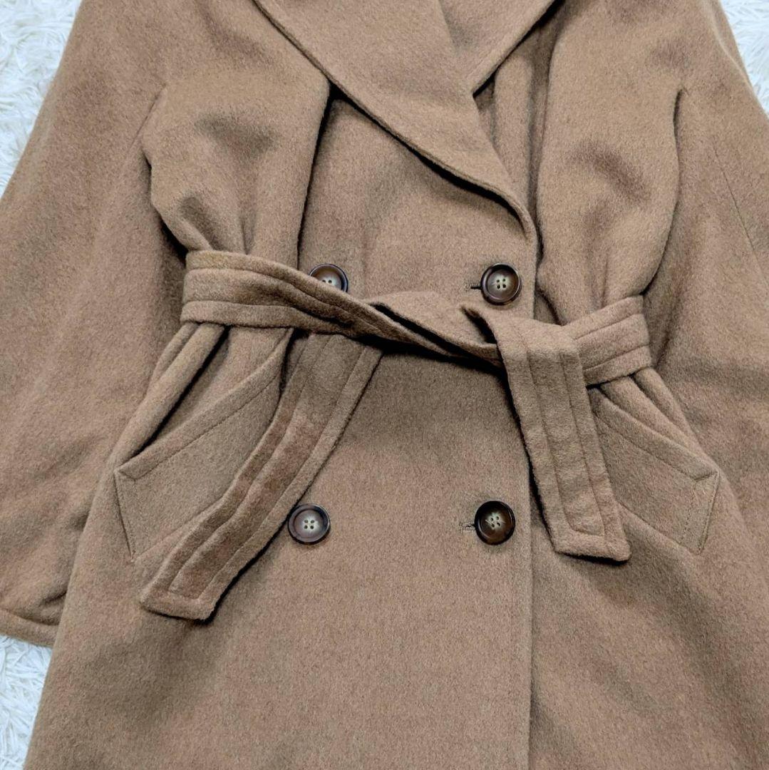 バーバリー チェスターコート キャメル100% ダブル ベルト ベージュ L