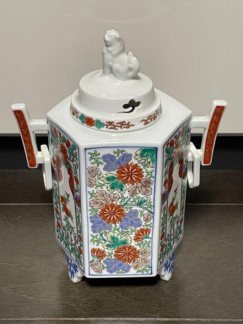 弥左衛門　色絵香炉