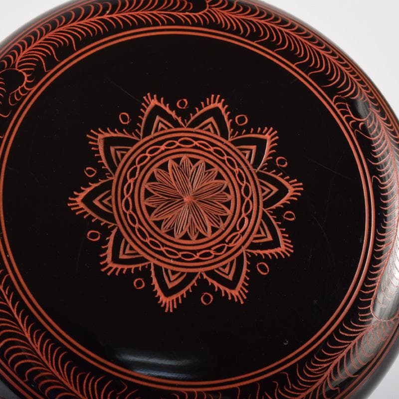 茶道具　蒟醤塗　キンマ塗　棗　合わせ箱　V　7382