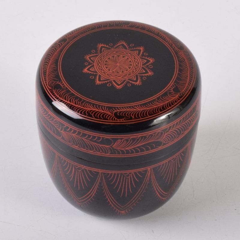 茶道具　蒟醤塗　キンマ塗　棗　合わせ箱　V　7382