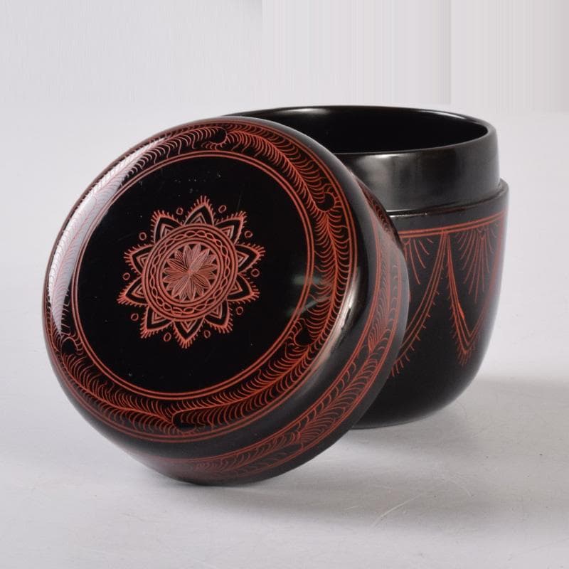 茶道具　蒟醤塗　キンマ塗　棗　合わせ箱　V　7382