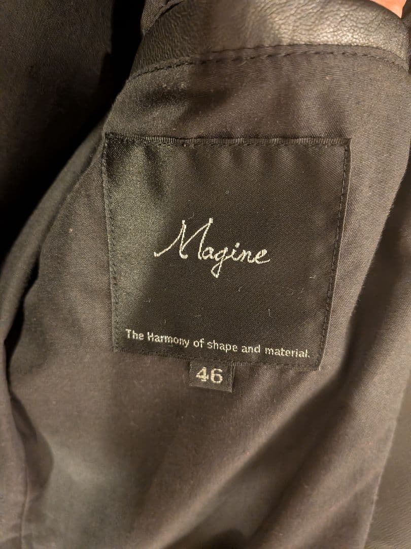 Magine シングルライダースジャケット 46 ブラック