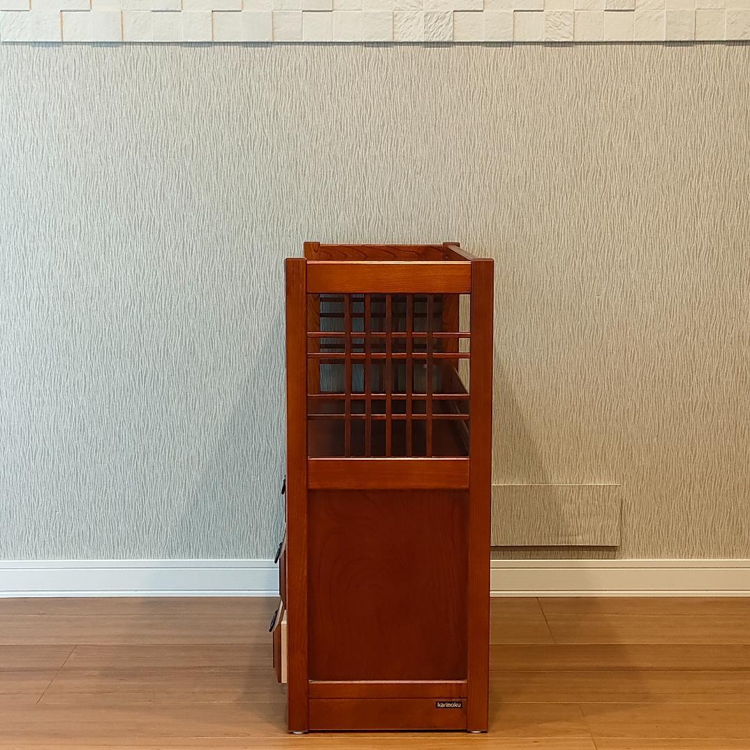 カリモク　和　チェスト　茶箪笥　欅　飾り棚