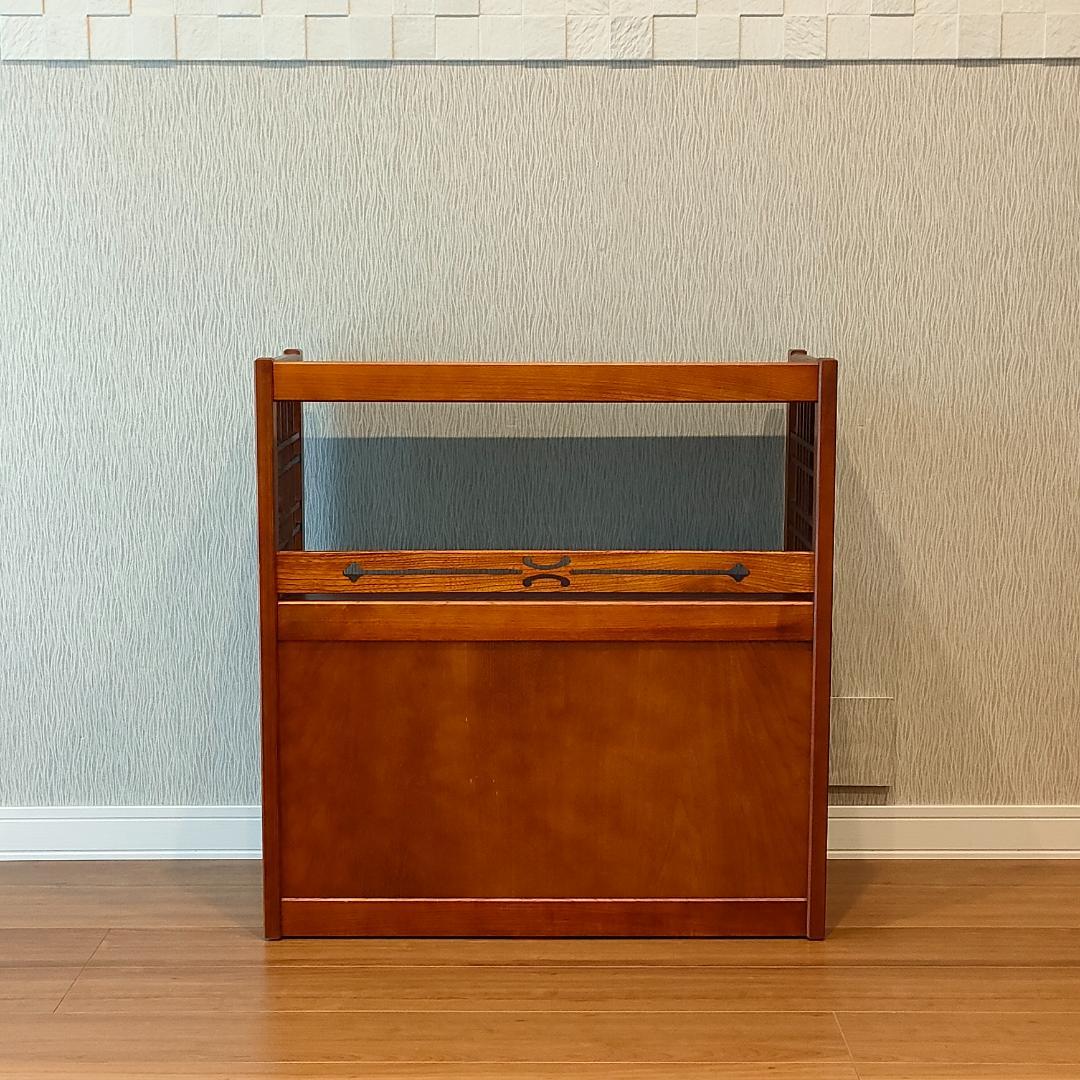 カリモク　和　チェスト　茶箪笥　欅　飾り棚