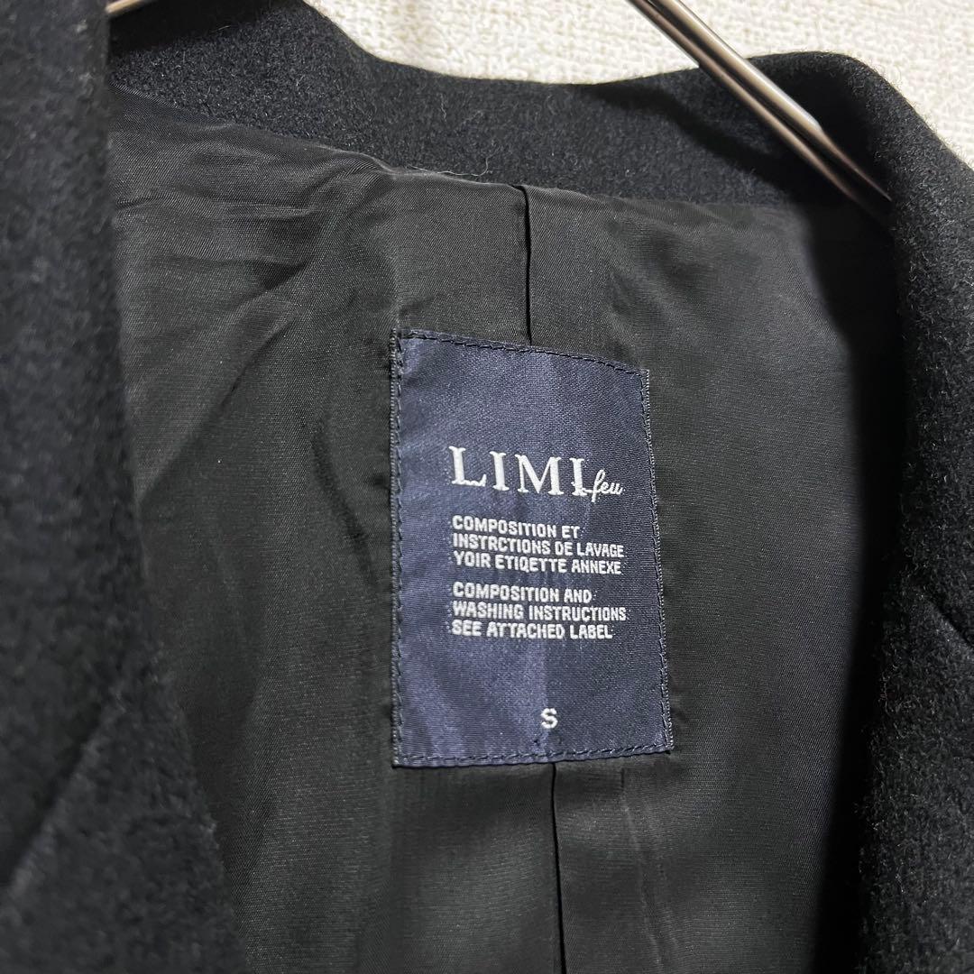 Leo　　　ウール　ダブル　チェスターコート　黒