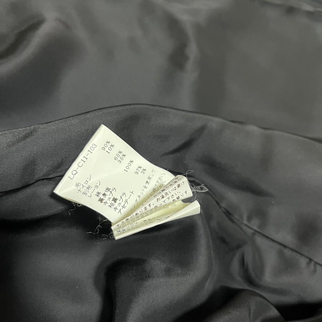 Leo　　　ウール　ダブル　チェスターコート　黒