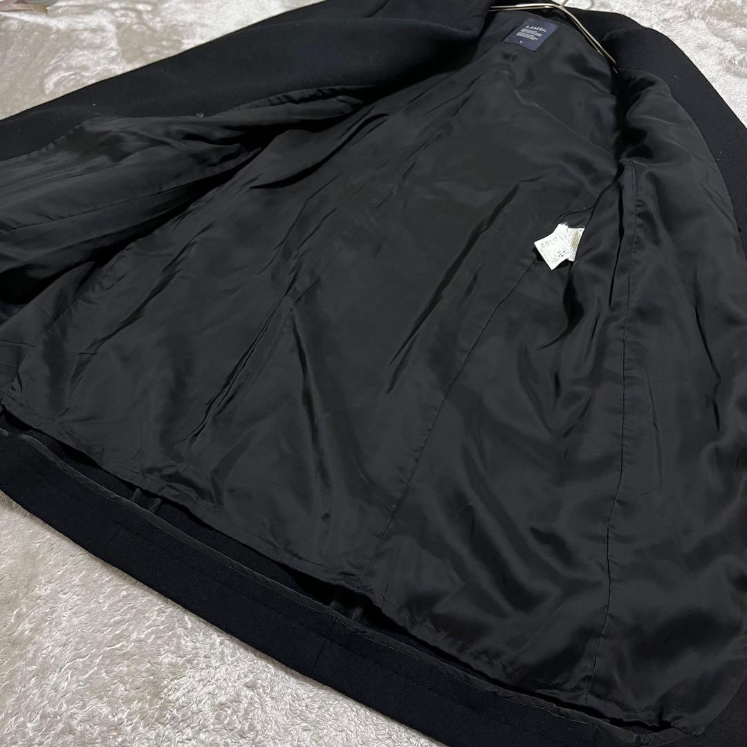 Leo　　　ウール　ダブル　チェスターコート　黒