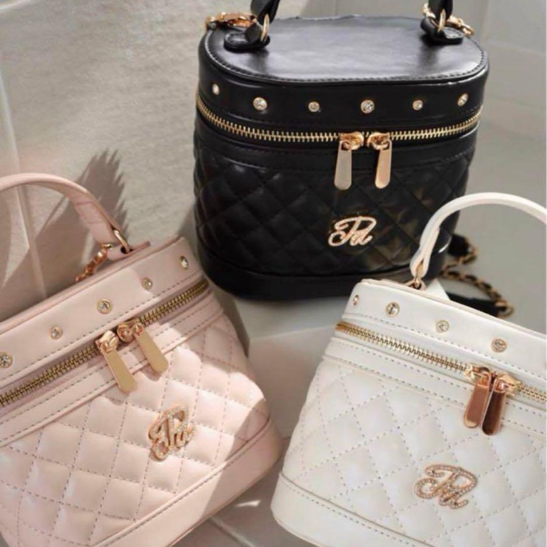 pomme d'amour キルティングバニティバッグ ピンク