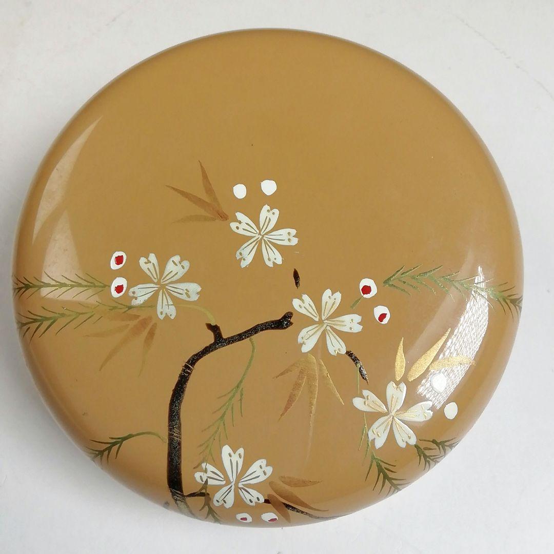 Ｔ９９８　棗　『白塗』『しだれ桜蒔絵』『中棗』『大下宗香 作』　共箱　茶道具